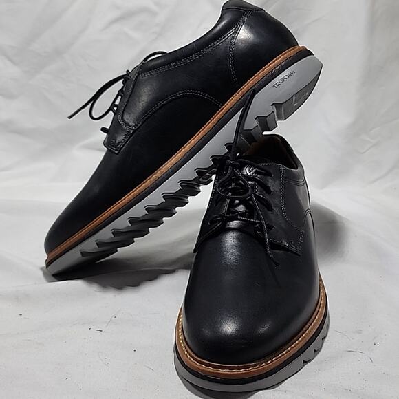 JOHNSTON & MURPHY STYLE BRAYDON PLAIN TOE MENS 9 BLACK NUBUCK NWOB ELEGANT